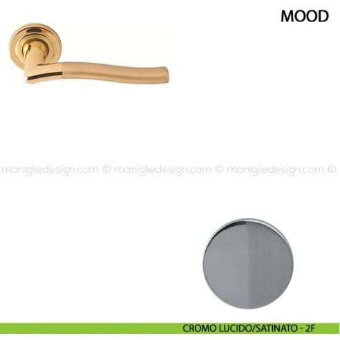 Maniglia per porta Mood Comit cromo lucido/satinato