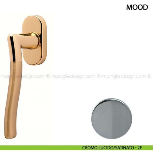 Maniglia per finestra martellina DK Mood Comit cromo lucido/satinato