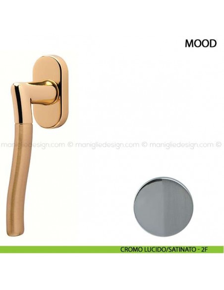 Maniglia per finestra martellina DK Mood Comit cromo lucido/satinato