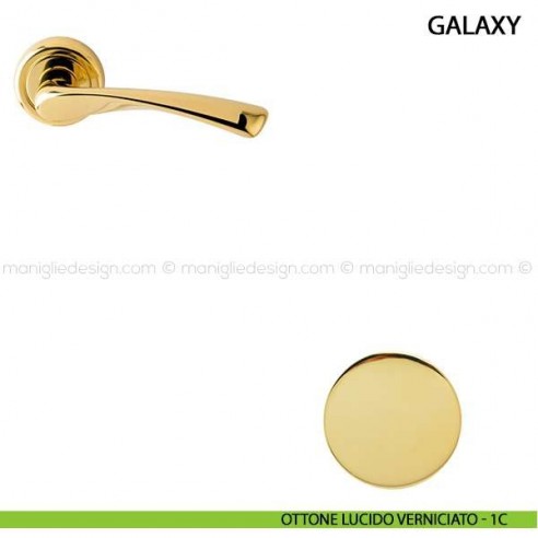 Maniglia per porta Galaxy Comit ottone lucido verniciato