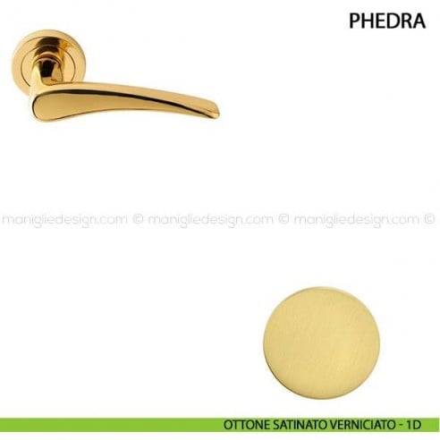Maniglia per porta Phedra Comit ottone satinato verniciato