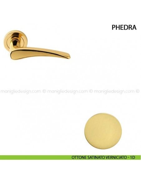 Maniglia per porta Phedra Comit ottone satinato verniciato