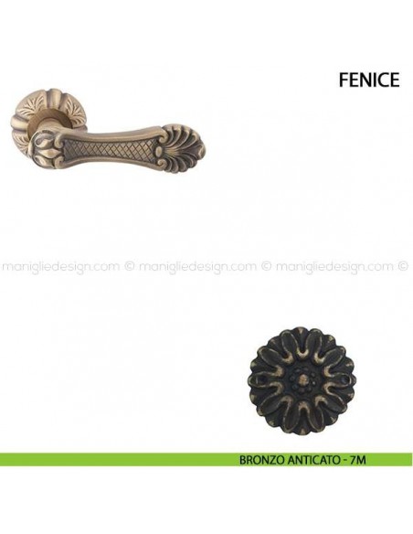 Maniglia per porta Fenice Comit bronzo anticato