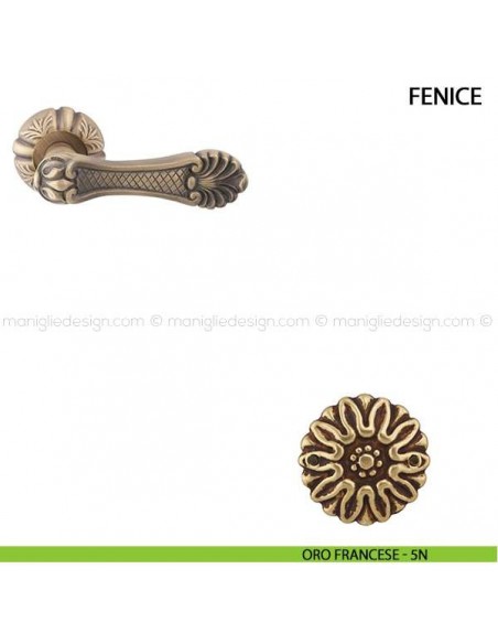 Maniglia per porta Fenice Comit oro francese