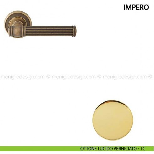 Maniglia per porta Impero Comit ottone lucido verniciato