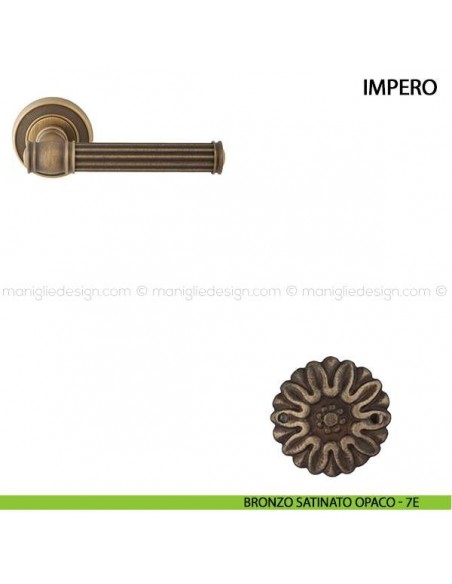 Maniglia per porta Impero Comit bronzo satinato opaco