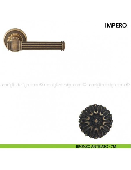Maniglia per porta Impero Comit bronzo anticato