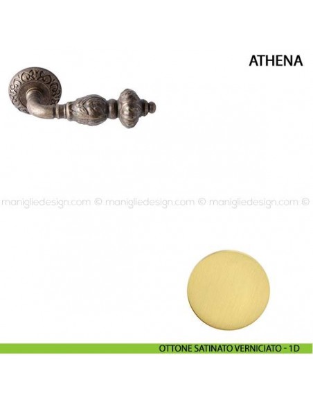 Maniglia per porta Athena Comit ottone satinato verniciato