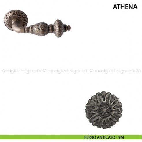 Maniglia per porta Athena Comit ferro anticato