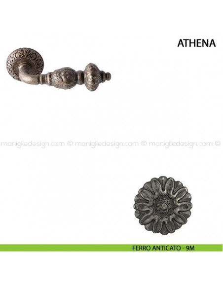 Maniglia per porta Athena Comit ferro anticato