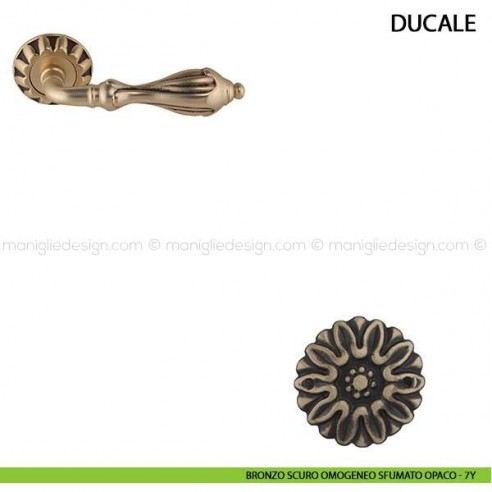 Maniglia per porta Ducale Comit bronzo scuro omogeneo sfumato opaco