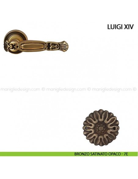 Maniglia per porta Luigi XVI Comit bronzo satinato opaco