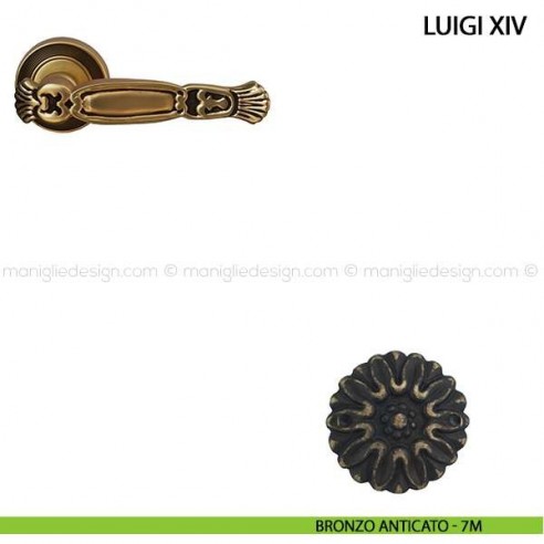 Maniglia per porta Luigi XVI Comit bronzo anticato