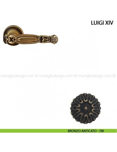 Maniglia per porta Luigi XVI Comit bronzo anticato