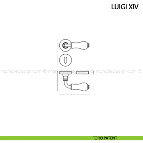 Maniglia per porta Luigi XVI Comit foro patent