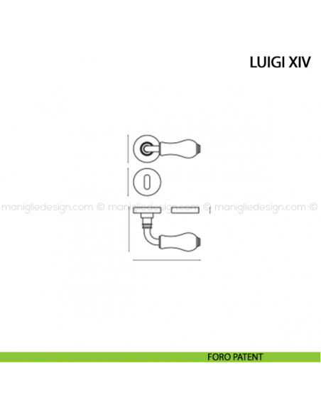 Maniglia per porta Luigi XVI Comit foro patent