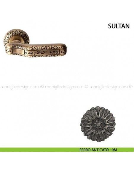 Maniglia per porta Sultan Comit ferro anticato