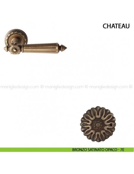 Maniglia per porta Chateau Comit bronzo satinato opaco