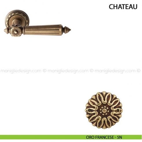 Maniglia per porta Chateau Comit oro francese