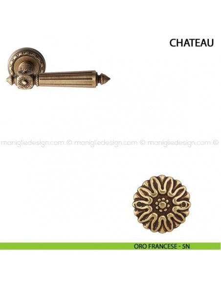 Maniglia per porta Chateau Comit oro francese