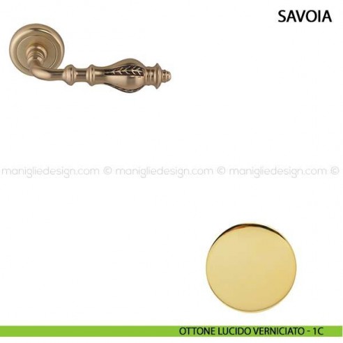 Maniglia per porta Savoia Comit ottone lucido verniciato