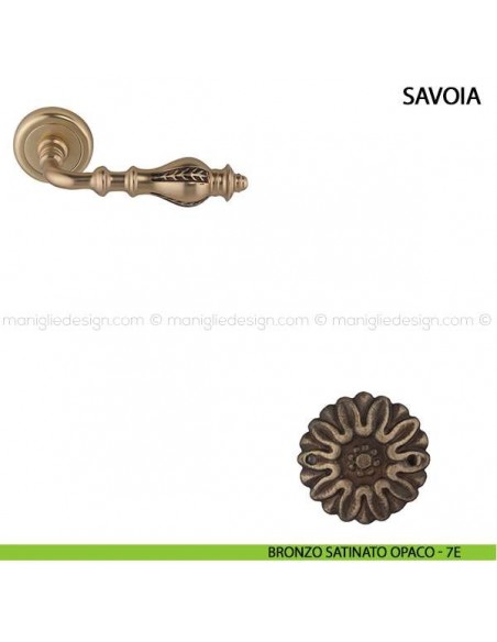 Maniglia per porta Savoia Comit bronzo satinato opaco