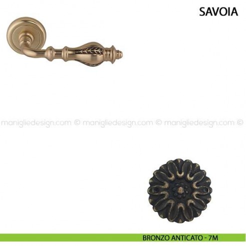 Maniglia per porta Savoia Comit bronzo anticato