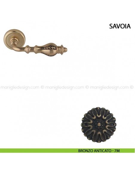 Maniglia per porta Savoia Comit bronzo anticato