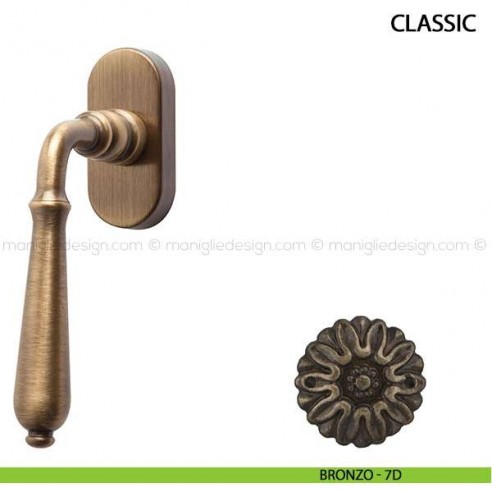 Maniglia per finestra martellina DK Classic Comit bronzo