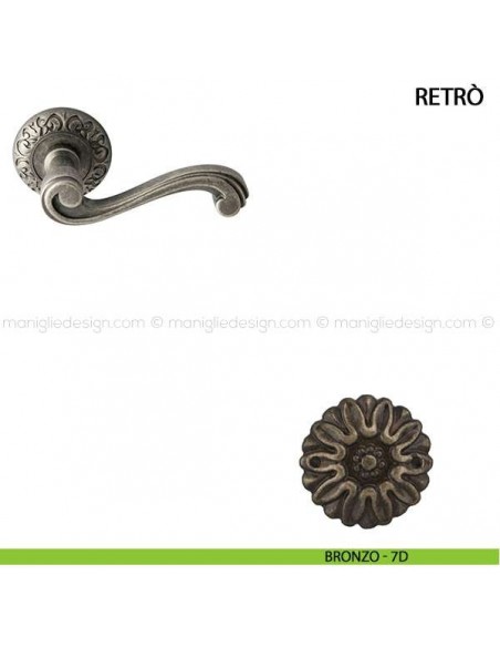 Maniglia per porta Retrò Comit bronzo
