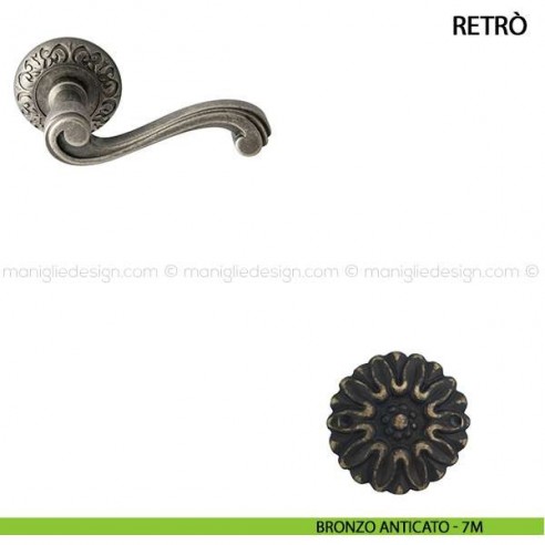 Maniglia per porta Retrò Comit bronzo anticato