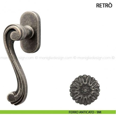 Maniglia per finestra martellina DK Retrò Comit ferro anticato