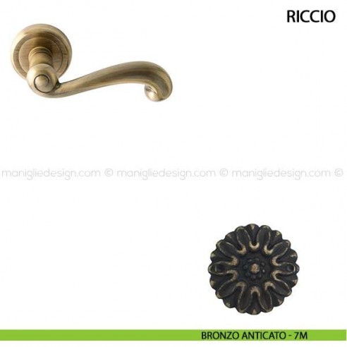 Maniglia per porta Riccio Comit bronzo anticato