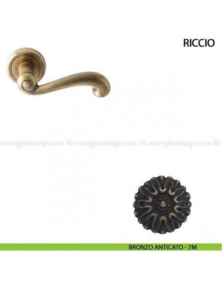 Maniglia per porta Riccio Comit bronzo anticato