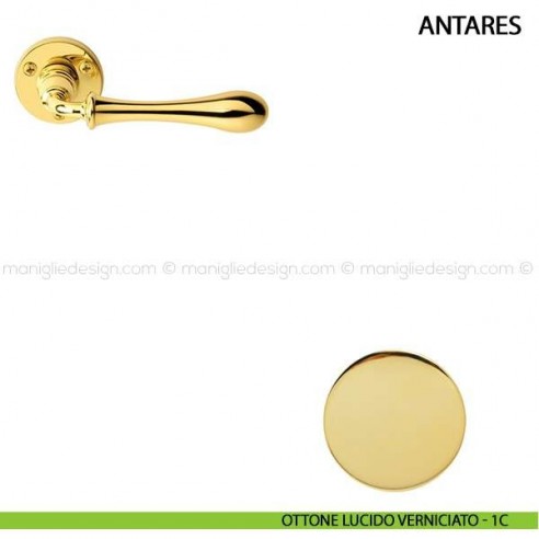 Maniglia per porta Antares Comit ottone lucido verniciato