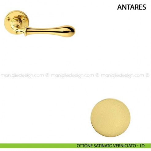 Maniglia per porta Antares Comit ottone satinato verniciato