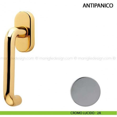 Maniglia per finestra martellina DK Antipanico Comit cromo lucido
