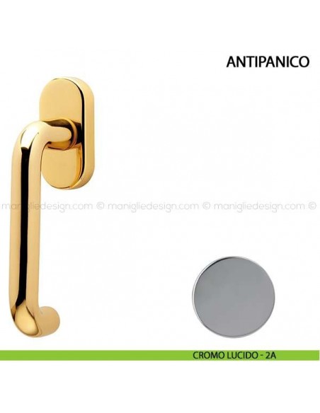Maniglia per finestra martellina DK Antipanico Comit cromo lucido
