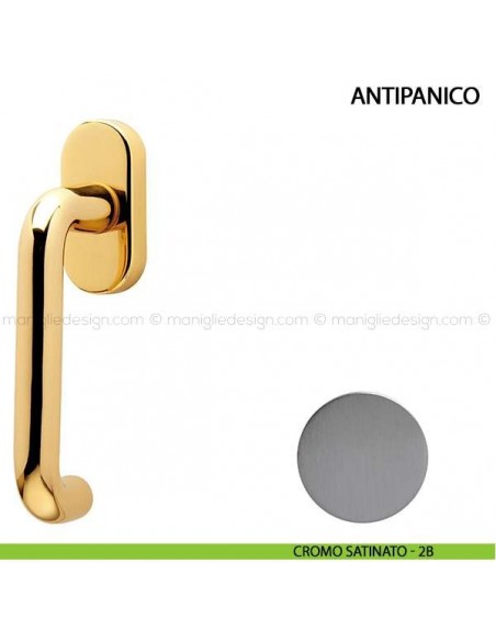 Maniglia per finestra martellina DK Antipanico Comit cromo satinato