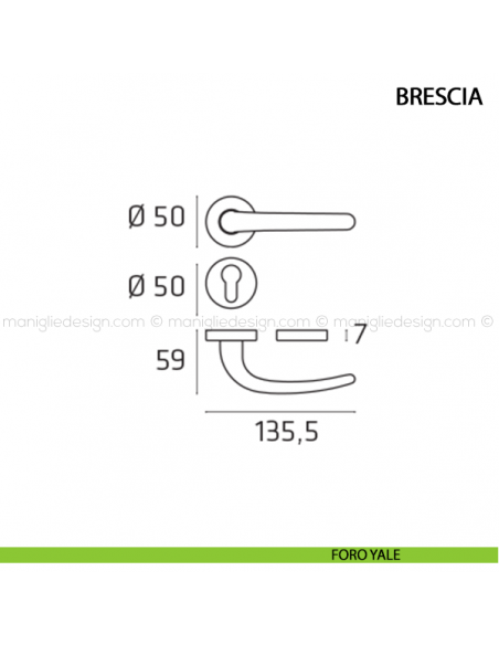 Maniglia per porta Brescia Comit foro yale