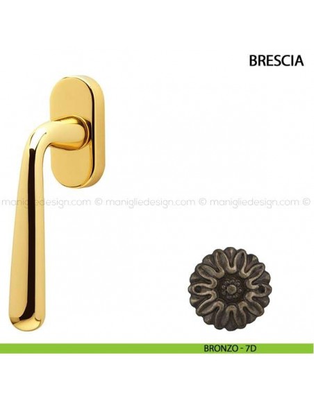 Maniglia per finestra martellina DK Brescia Comit bronzo