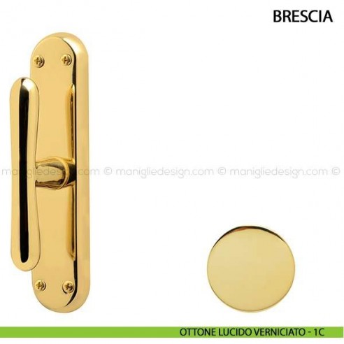 Maniglia cremonese per finestra Brescia Comit ottone lucido verniciato