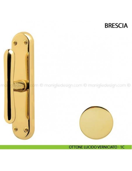 Maniglia cremonese per finestra Brescia Comit ottone lucido verniciato