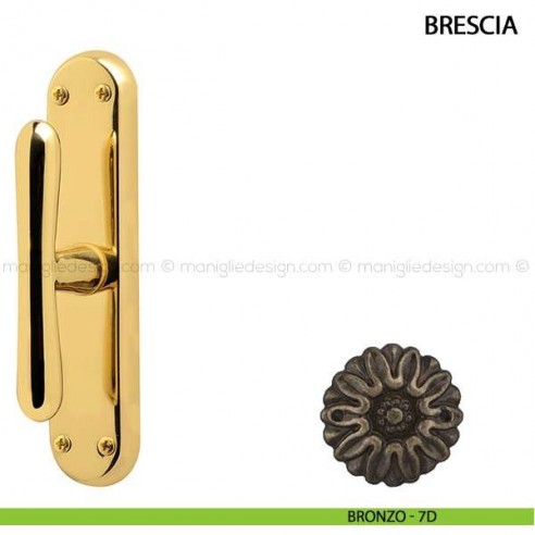 Maniglia cremonese per finestra Brescia Comit bronzo