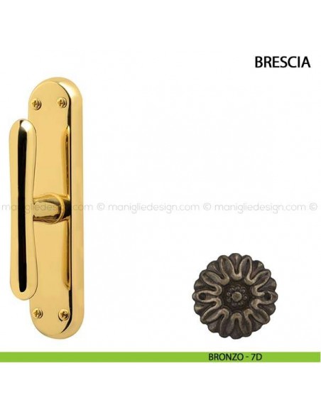 Maniglia cremonese per finestra Brescia Comit bronzo
