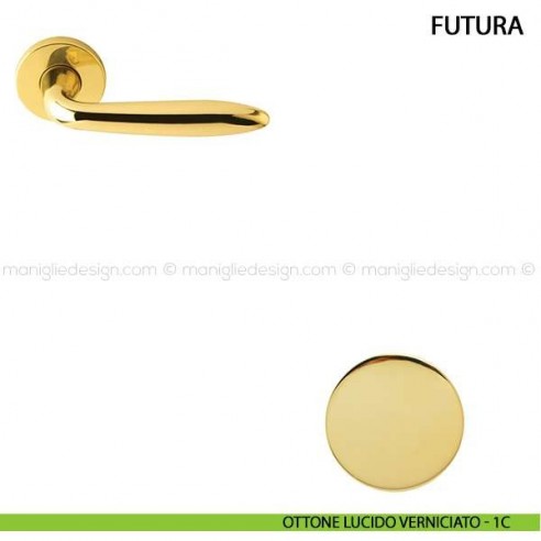 Maniglia per porta Futura Comit ottone lucido verniciato