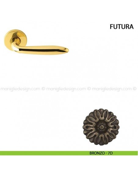Maniglia per porta Futura Comit bronzo