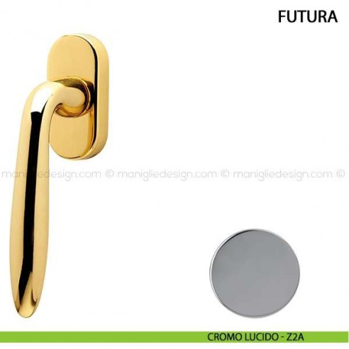 Maniglia per finestra martellina DK Futura Comit cromo lucido