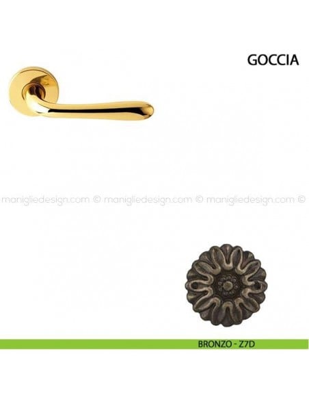 Maniglia per porta Goccia Comit bronzo