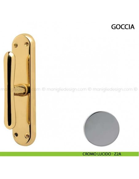 Maniglia cremonese per finestra Goccia Comit cromo lucido